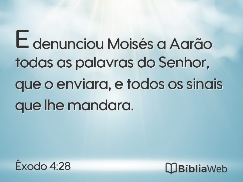 Êxodo 4:28 em imagem para compartilhar