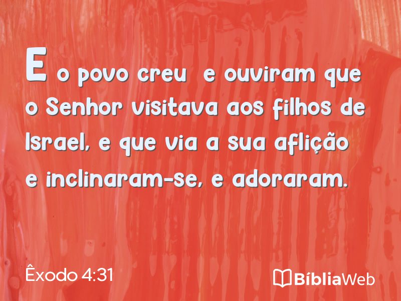 Êxodo 4:31 em imagem para compartilhar