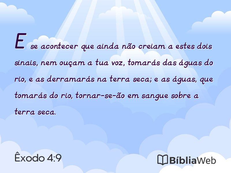 Êxodo 4:9 em imagem para compartilhar
