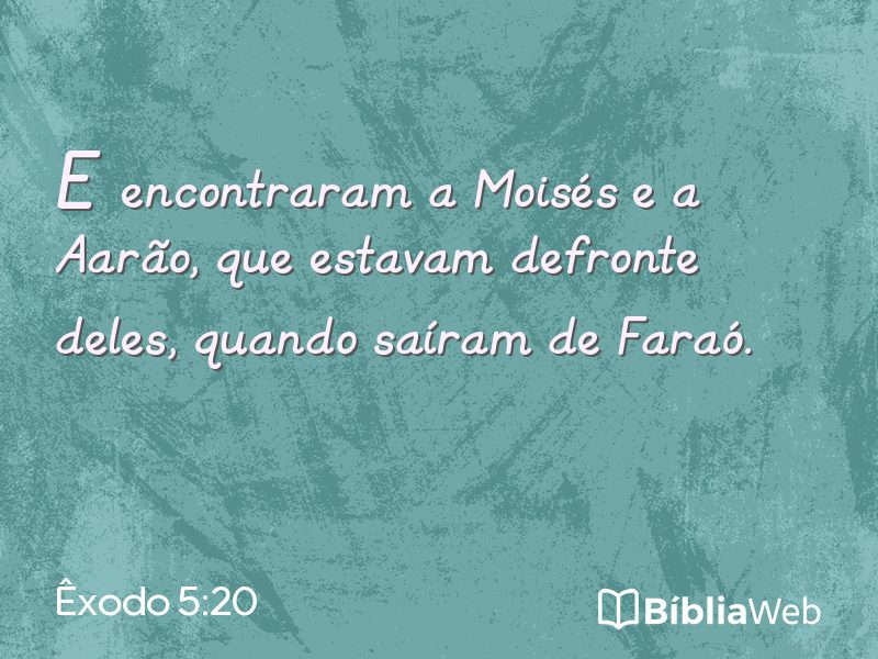 Êxodo 5:20 em imagem para compartilhar