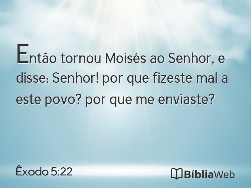 Êxodo 5:22 em imagem para compartilhar