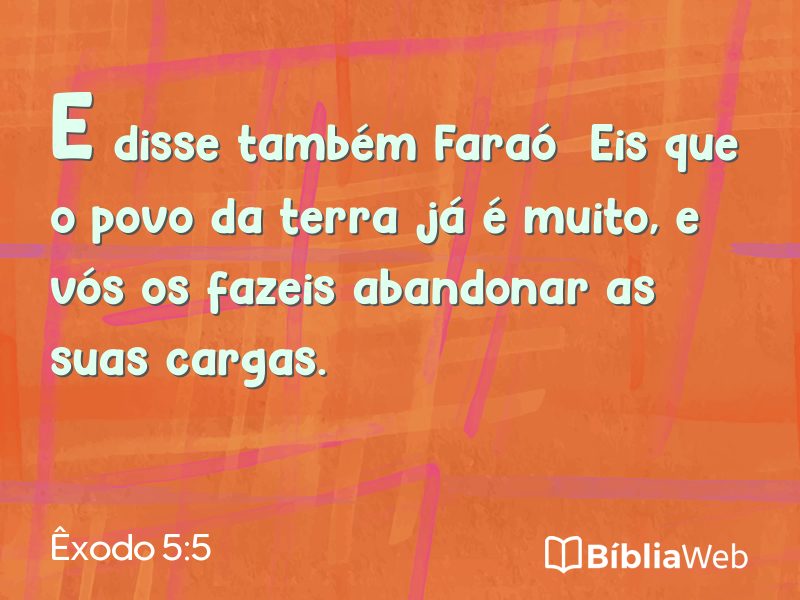 Êxodo 5:5 em imagem para compartilhar