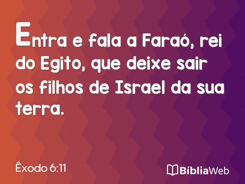 Êxodo 6:11 em imagem para compartilhar