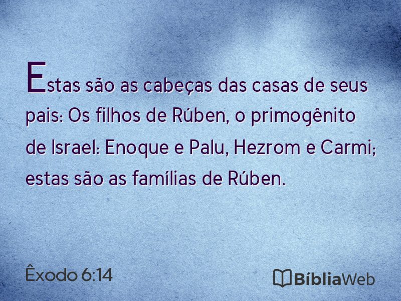 Êxodo 6:14 em imagem para compartilhar