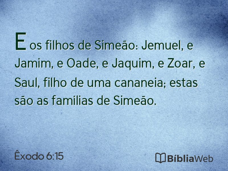 Êxodo 6:15 em imagem para compartilhar