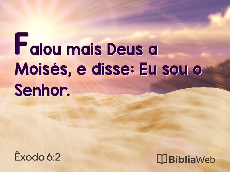Êxodo 6:2 em imagem para compartilhar