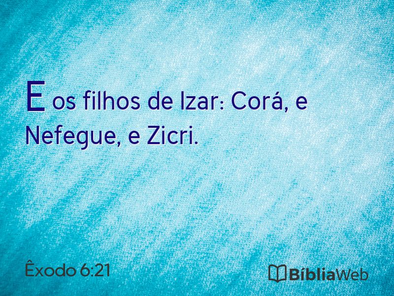 Êxodo 6:21 em imagem para compartilhar