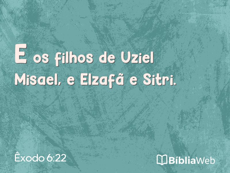 Êxodo 6:22 em imagem para compartilhar