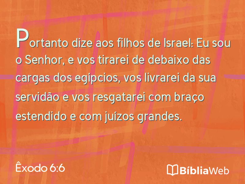 Êxodo 6:6 em imagem para compartilhar
