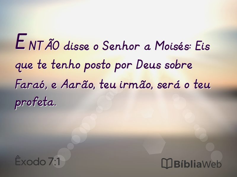 Êxodo 7:1 em imagem para compartilhar