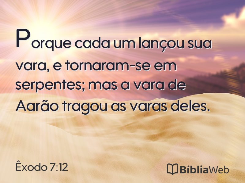 Êxodo 7:12 em imagem para compartilhar