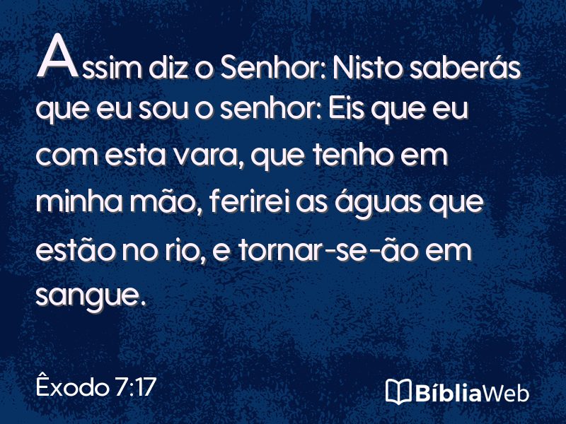 Êxodo 7:17 em imagem para compartilhar