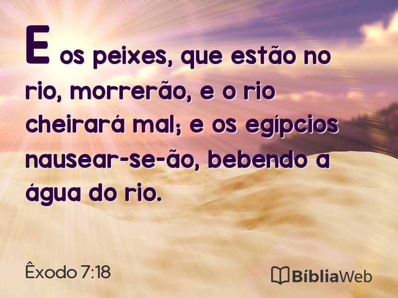 Êxodo 7:18 em imagem para compartilhar