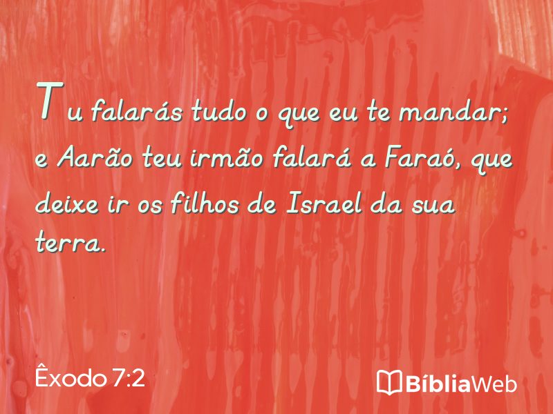 Êxodo 7:2 em imagem para compartilhar
