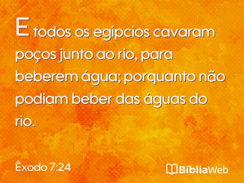 Êxodo 7:24 em imagem para compartilhar