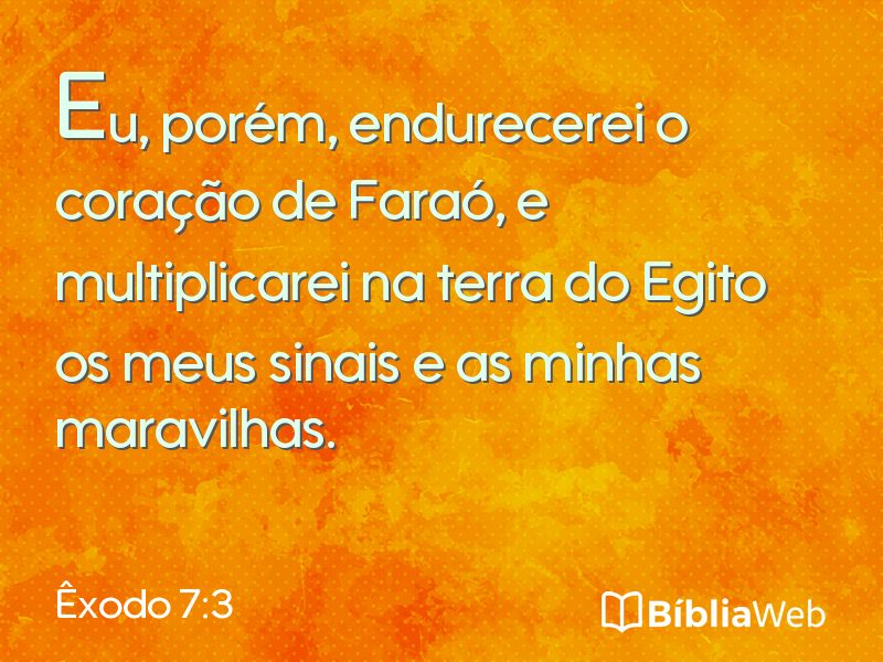 Êxodo 7:3 em imagem para compartilhar