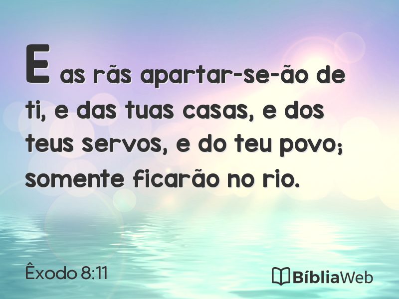 Êxodo 8:11 em imagem para compartilhar
