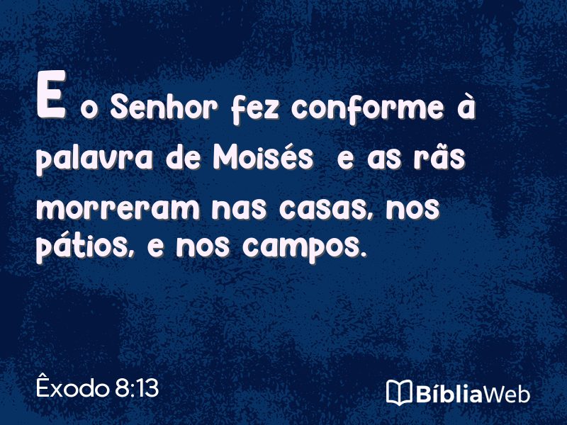 Êxodo 8:13 em imagem para compartilhar