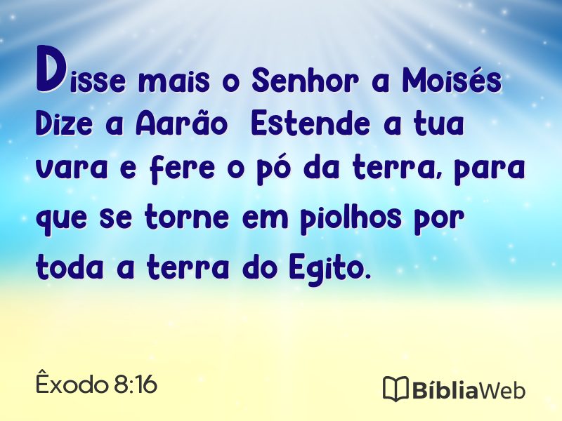 Êxodo 8:16 em imagem para compartilhar