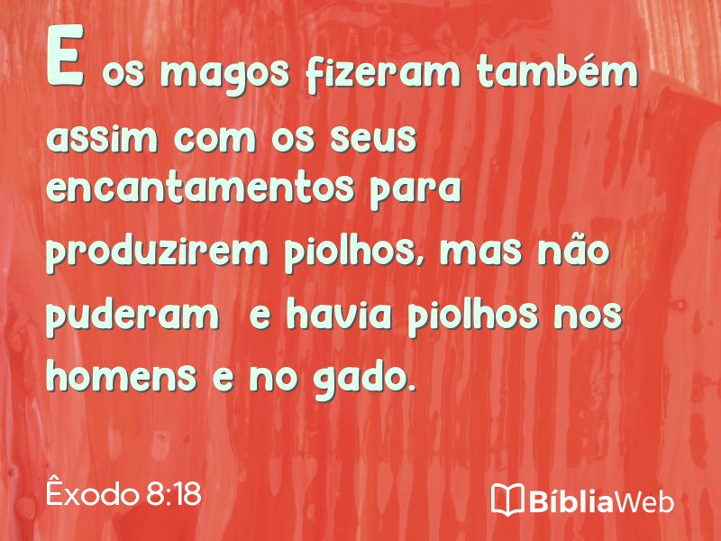 Êxodo 8:18 em imagem para compartilhar