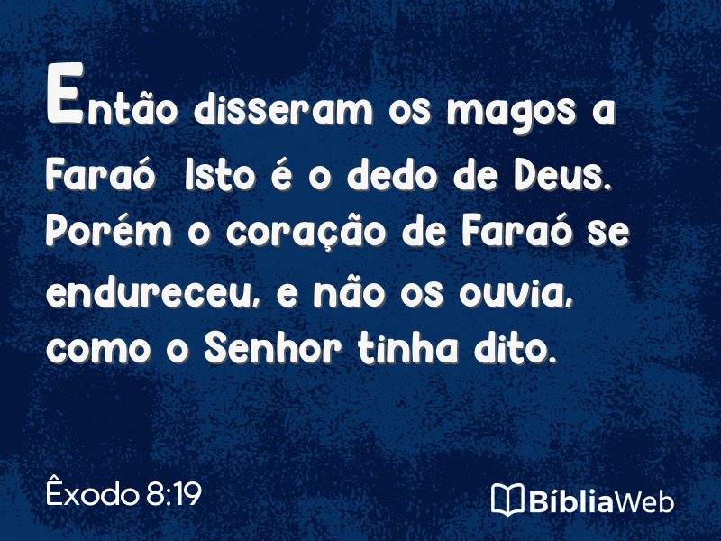 Êxodo 8:19 em imagem para compartilhar