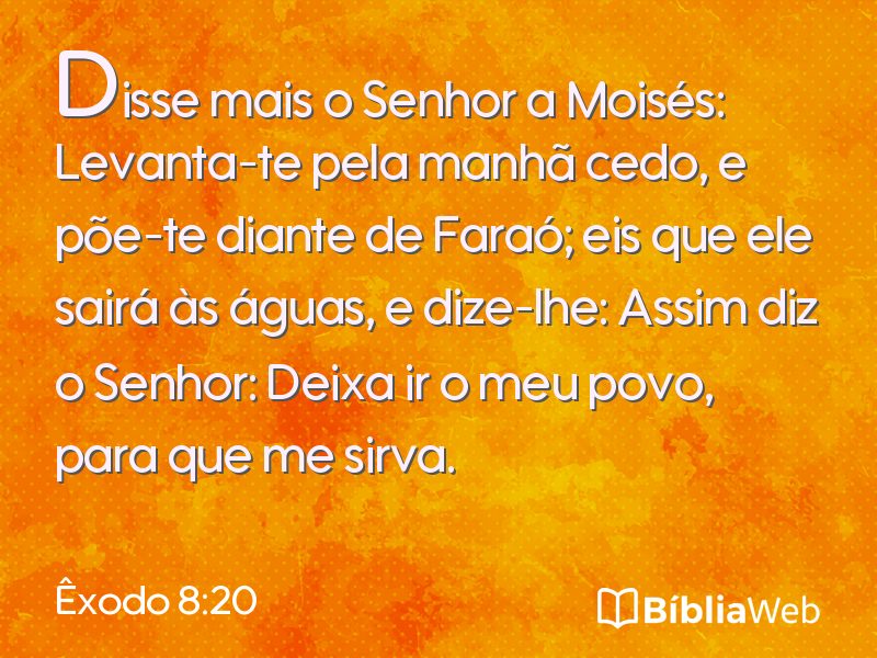 Êxodo 8:20 em imagem para compartilhar
