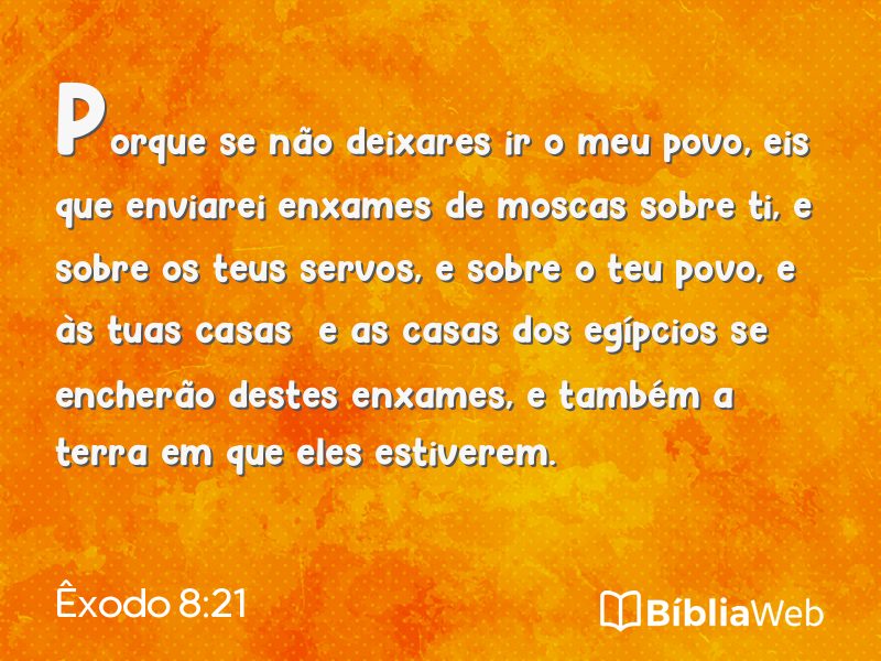 Êxodo 8:21 em imagem para compartilhar