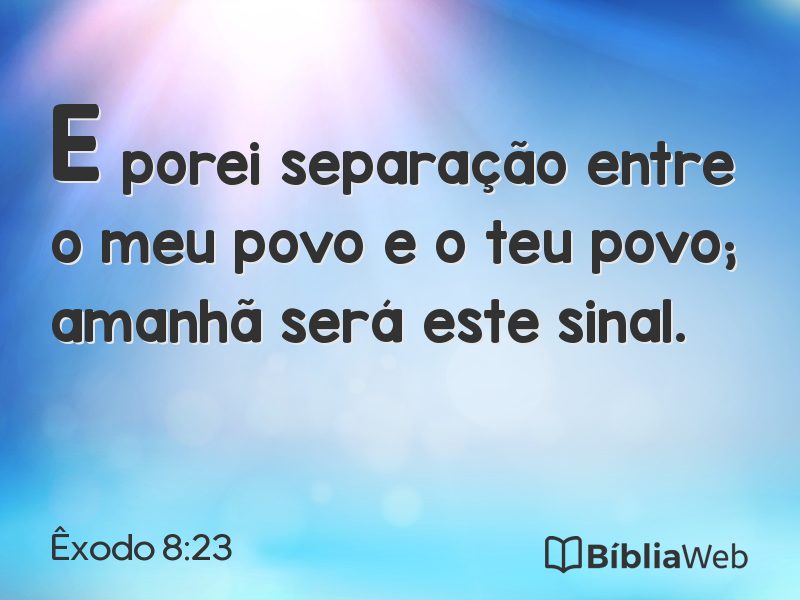 Êxodo 8:23 em imagem para compartilhar