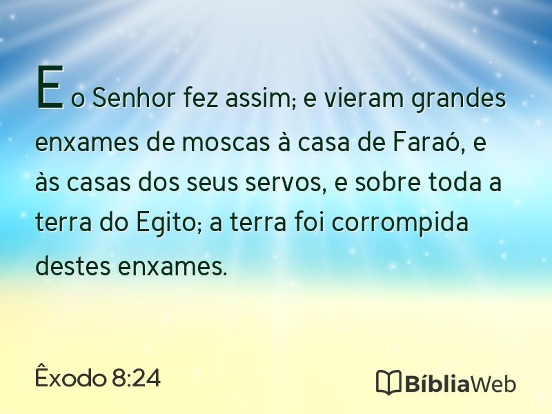 Êxodo 8:24 em imagem para compartilhar