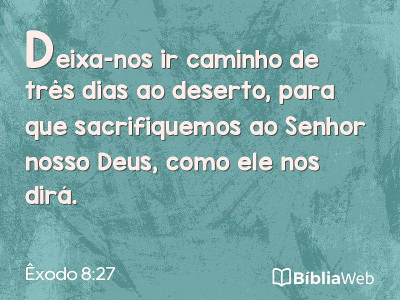 Êxodo 8:27 em imagem para compartilhar