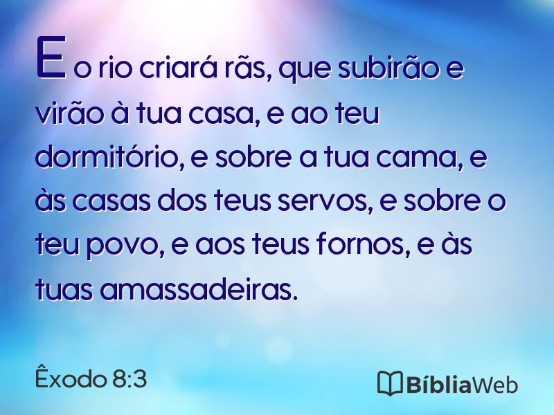 Êxodo 8:3 em imagem para compartilhar