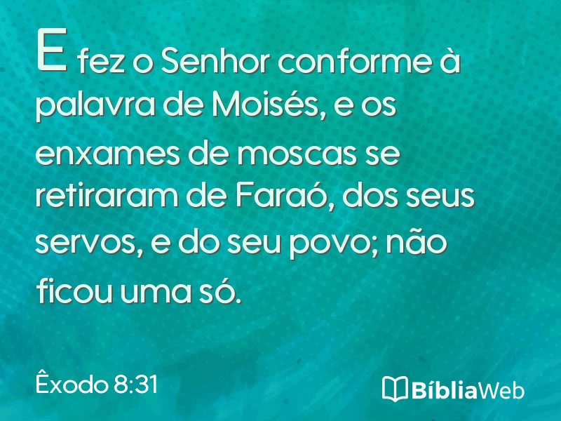 Êxodo 8:31 em imagem para compartilhar