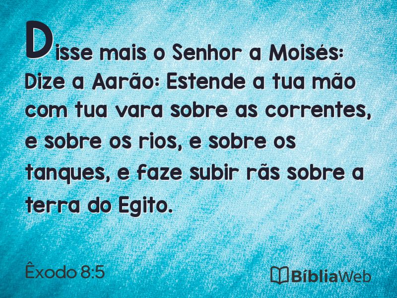 Êxodo 8:5 em imagem para compartilhar