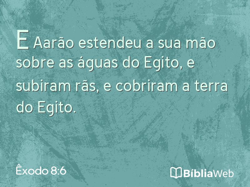 Êxodo 8:6 em imagem para compartilhar
