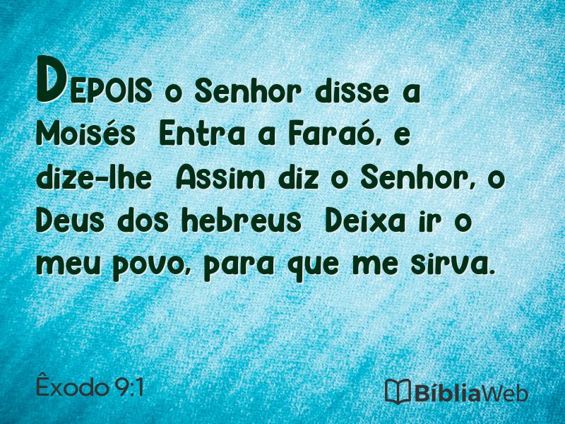 Êxodo 9:1 em imagem para compartilhar