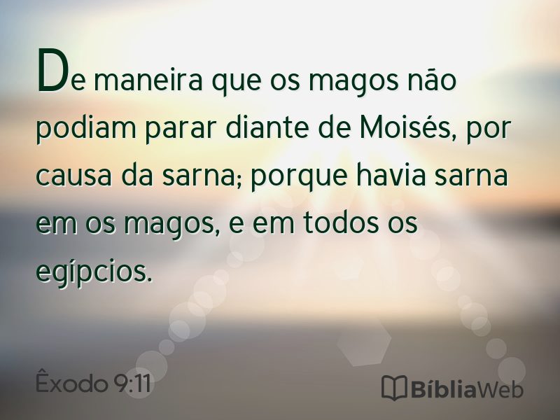 Êxodo 9:11 em imagem para compartilhar