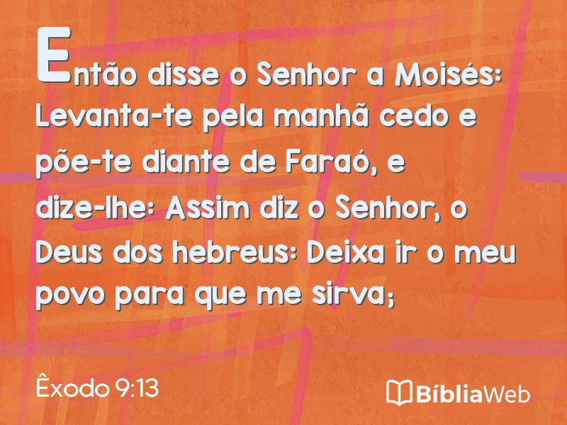 Êxodo 9:13 em imagem para compartilhar