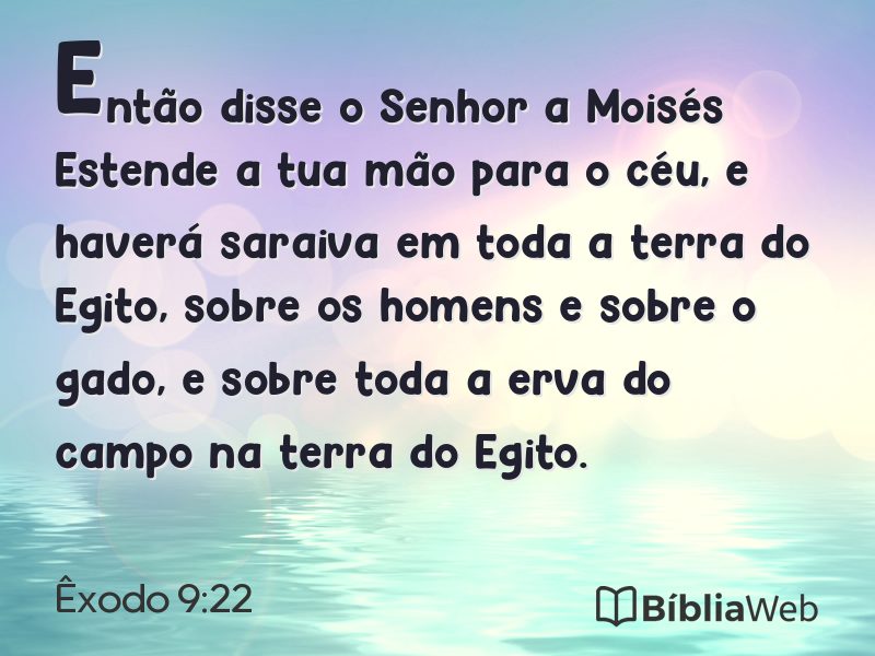 Êxodo 9:22 em imagem para compartilhar