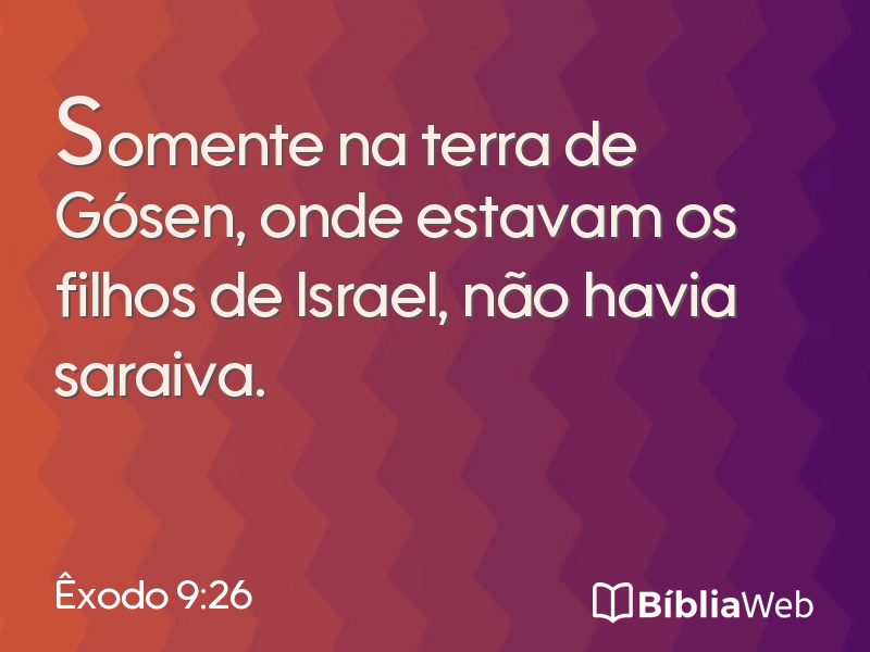 Êxodo 9:26 em imagem para compartilhar