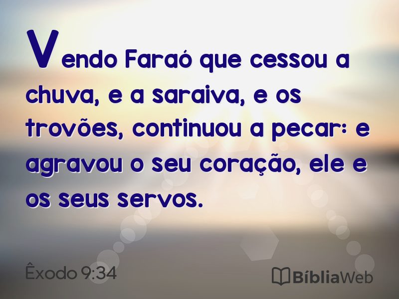 Êxodo 9:34 em imagem para compartilhar