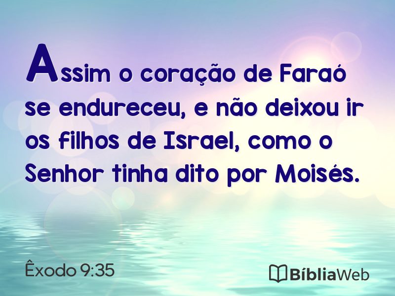 Êxodo 9:35 em imagem para compartilhar