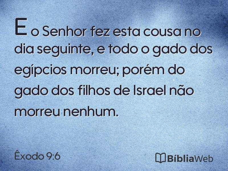 Êxodo 9:6 em imagem para compartilhar