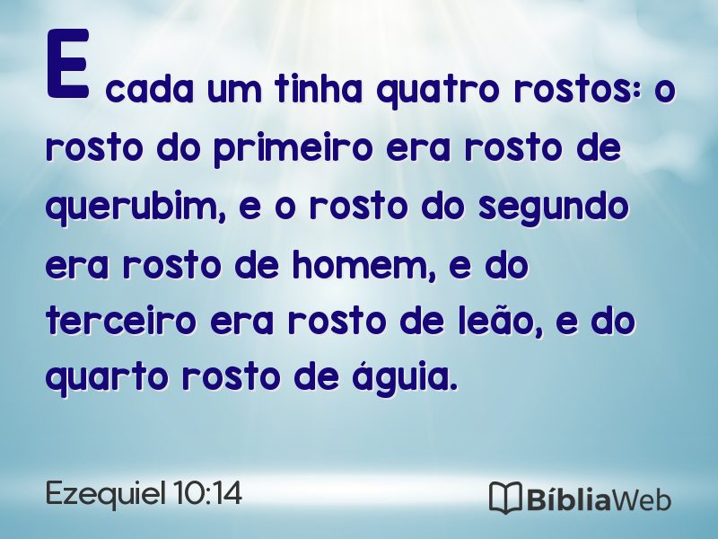 Ezequiel 10:14 em imagem para compartilhar