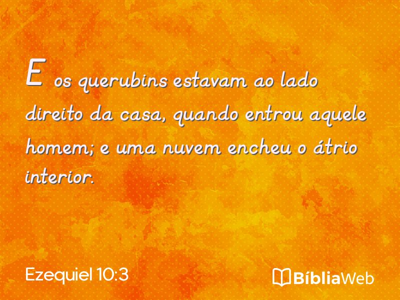 Ezequiel 10:3 em imagem para compartilhar