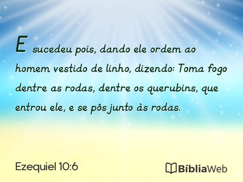 Ezequiel 10:6 em imagem para compartilhar
