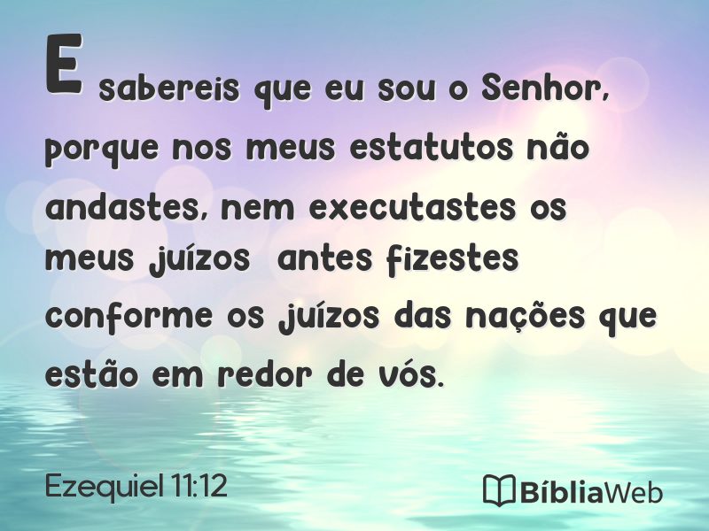 Ezequiel 11:12 em imagem para compartilhar