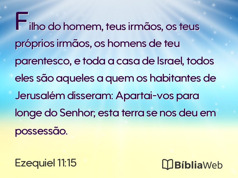 Ezequiel 11:15 em imagem para compartilhar