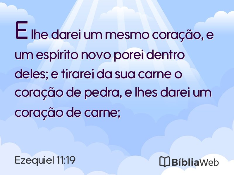Ezequiel 11:19 em imagem para compartilhar