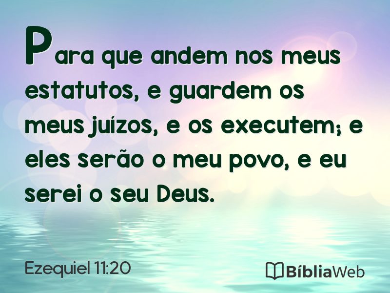 Ezequiel 11:20 em imagem para compartilhar