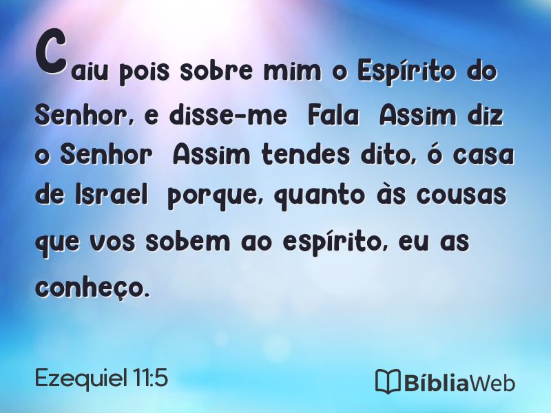 Ezequiel 11:5 em imagem para compartilhar